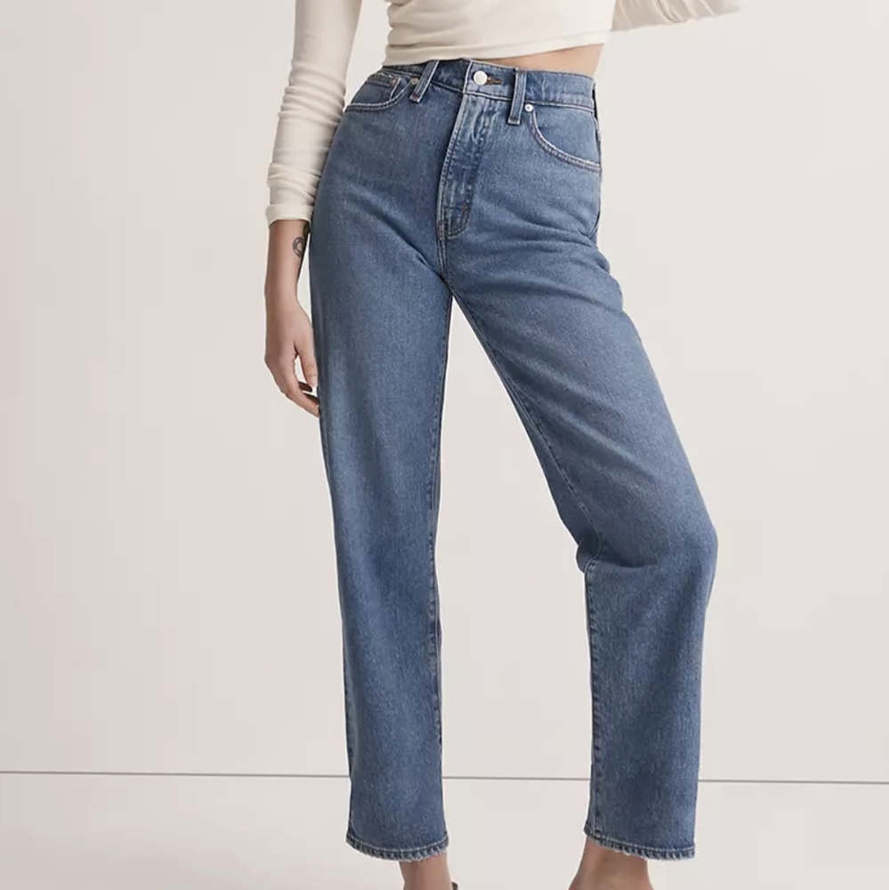 NWT Madewell The Perfect Vintage Straight Jean in Earlwood Wash Size 26
